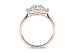Roma Trilogy Rose Gold 18k Asscher Engagement Ring