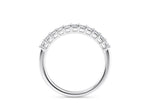 Regent Emerald Half Set White Gold 18k Lab Grown Eternity Ring