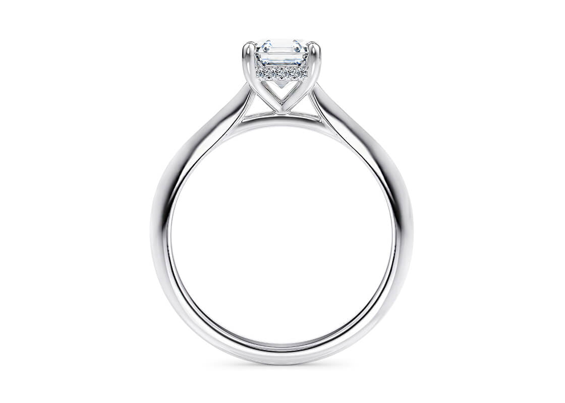 Hope Solitaire Platinum Asscher Engagement Ring
