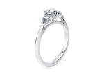 Florence Trilogy Platinum Pear Engagement Ring