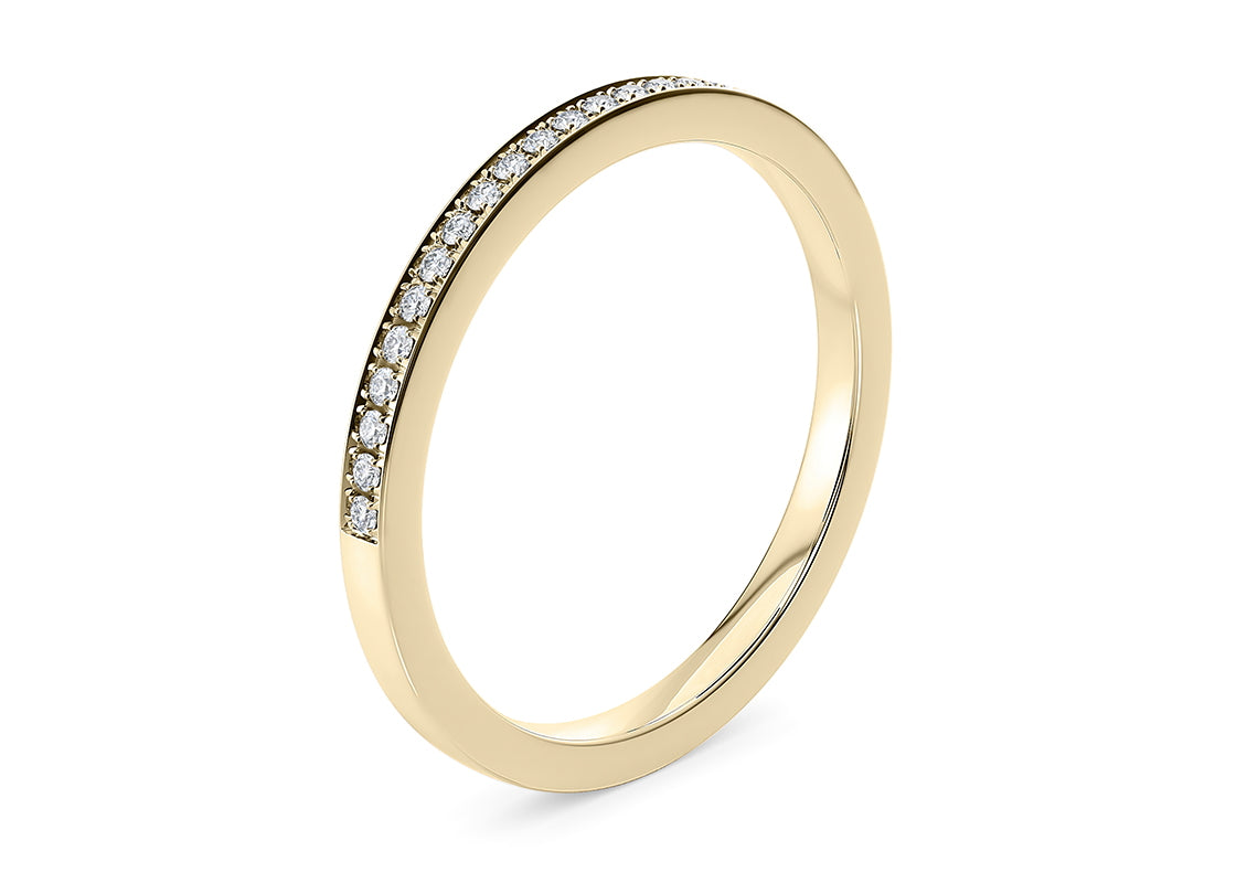 Paragon Yellow Gold 18k Half Set Eternity Ring