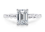 Ascot Solitaire Platinum Emerald Engagement Ring