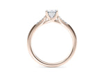 Thea Diamond Band Rose Gold 18k Emerald Engagement Ring