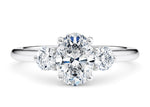 Valencia Trilogy Platinum Oval Engagement Ring