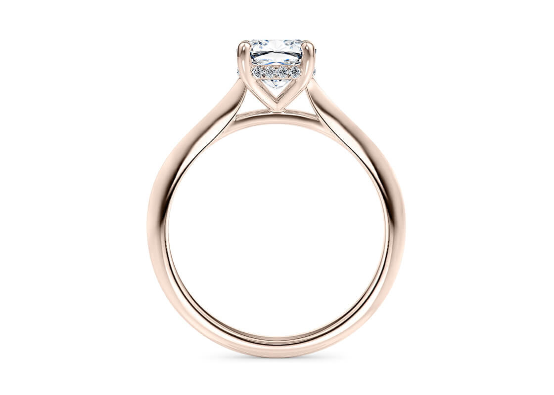 Hope Solitaire Rose Gold 18k Cushion Engagement Ring