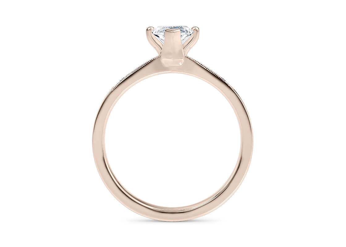 Delicacy Vintage Rose Gold 18k Marquise Engagement Ring