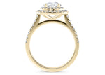 Empress Halo Yellow Gold 18k Round Engagement Ring
