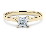 Contour Solitaire Yellow Gold 18k Asscher Engagement Ring