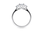 Valencia Trilogy Platinum Emerald Engagement Ring