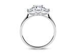 Roma Trilogy Platinum Asscher Engagement Ring