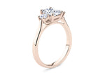 Roma Trilogy Rose Gold 18k Radiant Engagement Ring