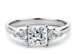 Barcelona Trilogy Platinum Princess Engagement Ring