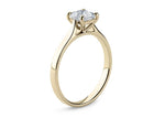 Contour Solitaire Yellow Gold 18k Asscher Engagement Ring