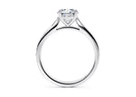 Victoria Diamond Band Platinum Round Engagement Ring