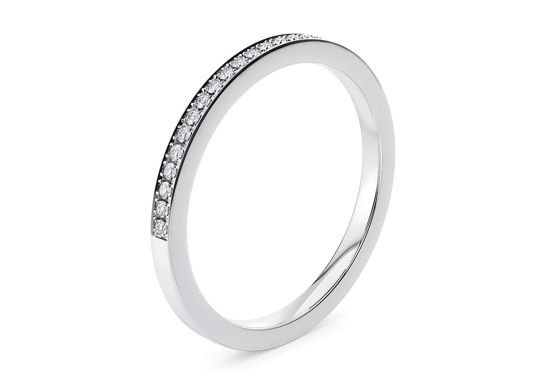 Paragon Lab Grown White Gold 18k Half Set Eternity Ring