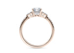 Gaia Vintage Rose Gold 18k Cushion Engagement Ring