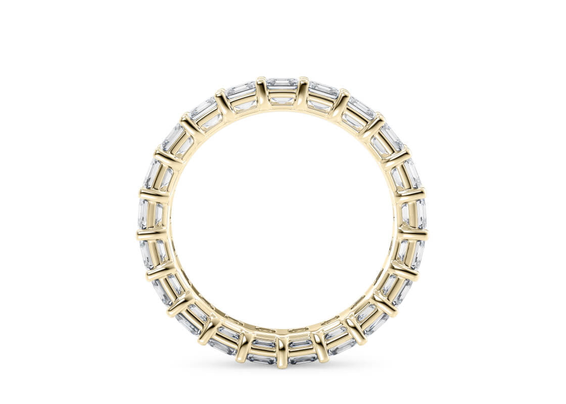 Regent Asscher Full Set Yellow Gold 18k Lab Grown Eternity Ring