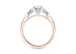 Florence Trilogy Rose Gold 18k Oval Engagement Ring