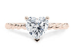 Ascot Solitaire Rose Gold 18k Heart Engagement Ring