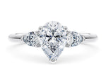 Florence Trilogy Platinum Pear Engagement Ring