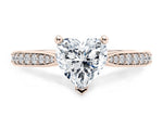 Victoria Diamond Band Rose Gold 18k Heart Engagement Ring