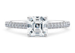 1477 Vintage Platinum Asscher Engagement Ring