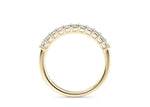 Regent Emerald Half Set Yellow Gold 18k Natural Eternity Ring