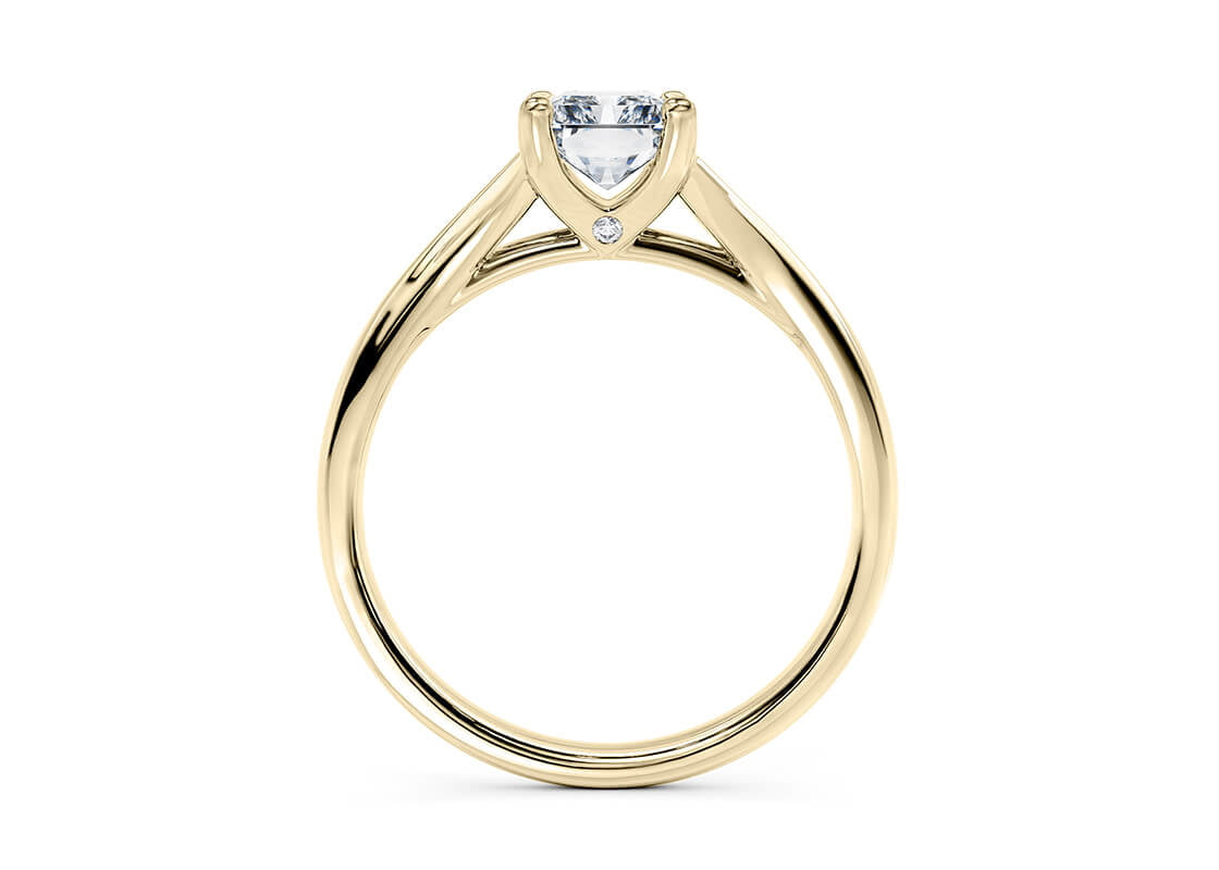 Hanover Solitaire Yellow Gold 18k Radiant Engagement Ring