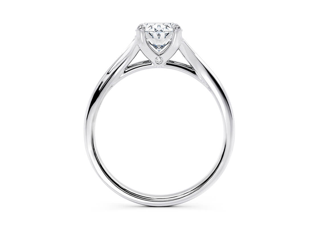 Hanover Solitaire White Gold 18k Oval Engagement Ring