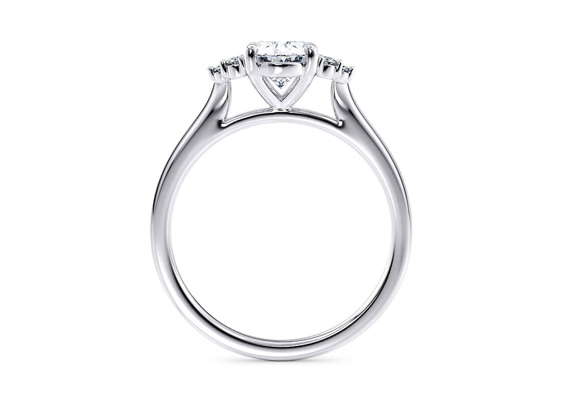 Rosa Vintage Platinum Oval Engagement Ring