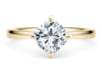 Starlight Compass Solitaire Yellow Gold 18k Cushion Engagement Ring