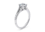Oxford Diamond Band Platinum Round Engagement Ring