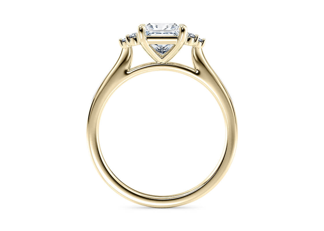 Rosa Vintage Yellow Gold 18k Princess Engagement Ring
