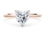 Iris Solitaire Rose Gold 18k Heart Engagement Ring