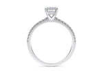 Aria Diamond Band White Gold 18k Emerald Engagement Ring