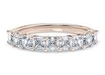 Regent Asscher Half Set Rose Gold 18k Lab Grown Eternity Ring