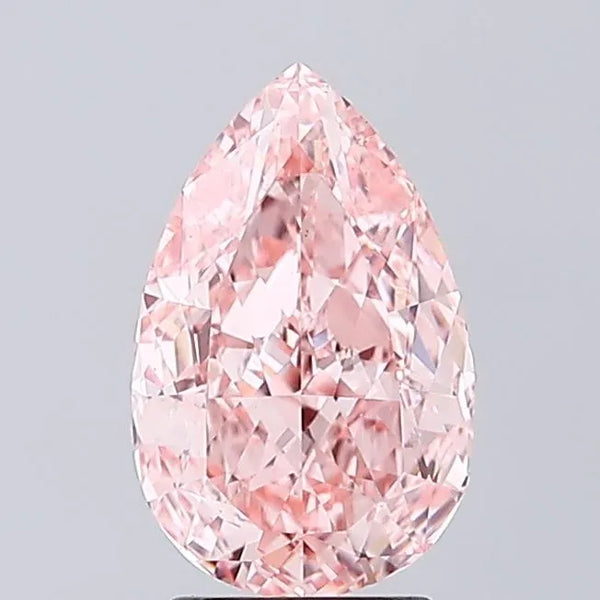 3.03ct Pear Lab Grown Diamond (Colour Fancy Vivid Pink, Clarity VVS2, IGI Certified)