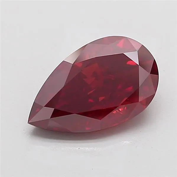 3.69ct Pear Lab Grown Diamond (Colour Fancy Deep Red, Clarity VS1, IGI Certified)