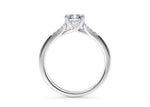 Thea Diamond Band Platinum Radiant Engagement Ring