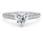 Bloomsbury Vintage Platinum Heart Engagement Ring