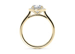 Minerva Halo Yellow Gold 18k Round Engagement Ring