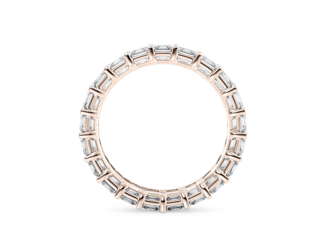 Regent Asscher Full Set Rose Gold 18k Natural Eternity Ring