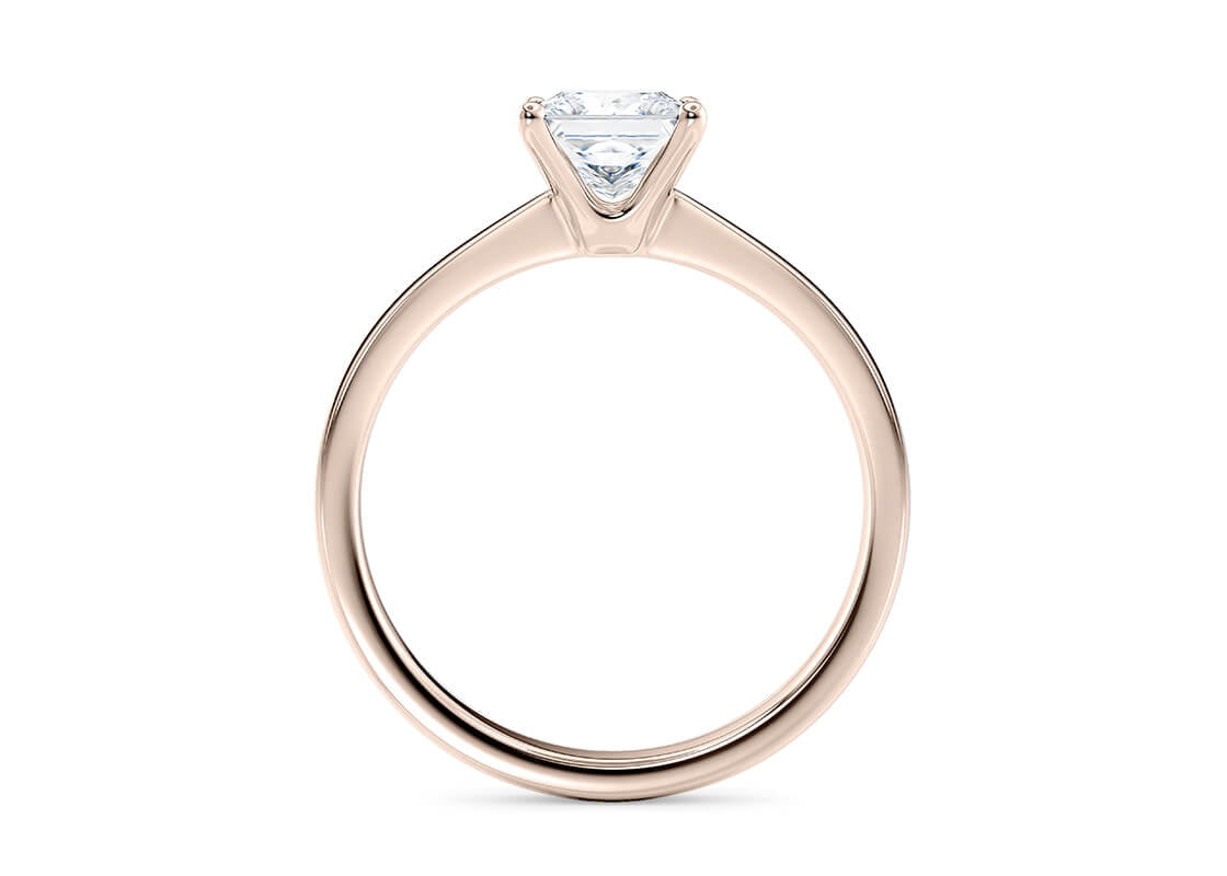 Delicacy Solitaire Rose Gold 18k Princess Engagement Ring