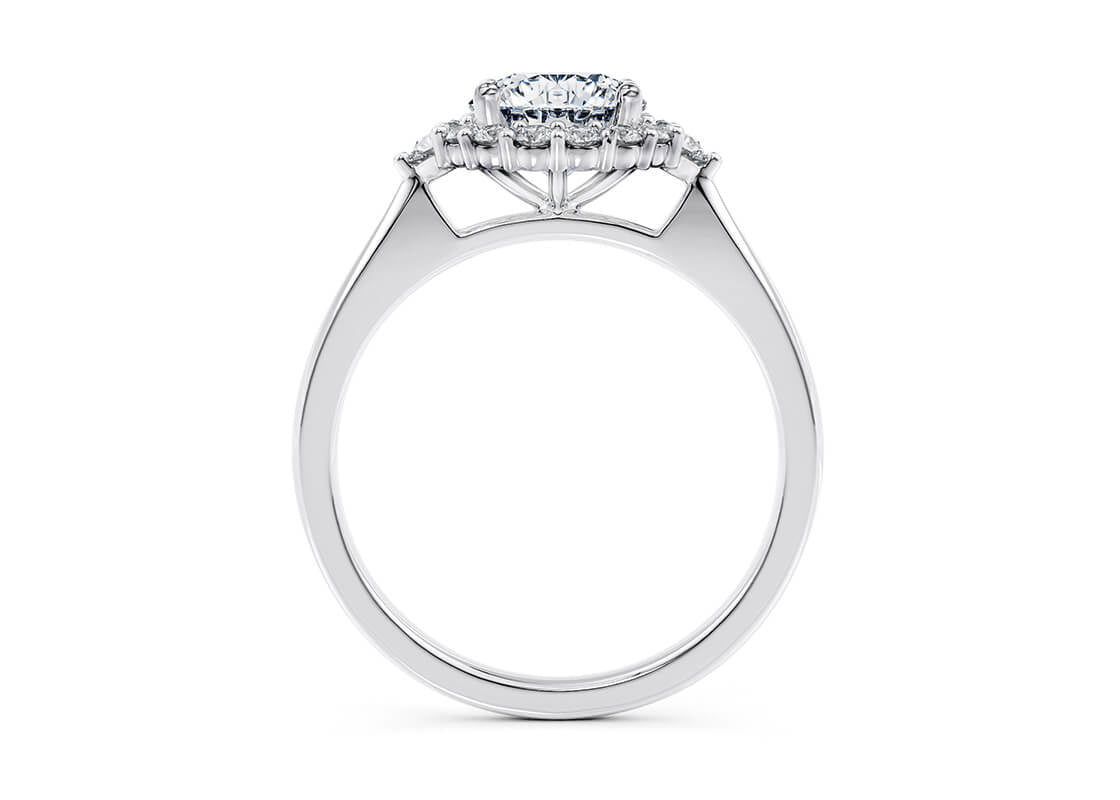 Hampstead Halo Platinum Round Engagement Ring