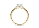 Thea Diamond Band Yellow Gold 18k Princess Engagement Ring