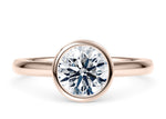 Luna Solitaire Rose Gold 18k Round Engagement Ring