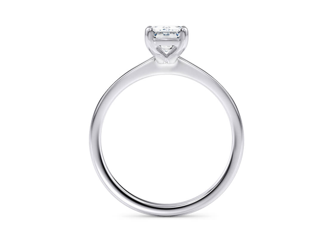 1477 Classic Solitaire Platinum Emerald Engagement Ring