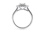 Berkeley Halo Platinum Emerald Engagement Ring