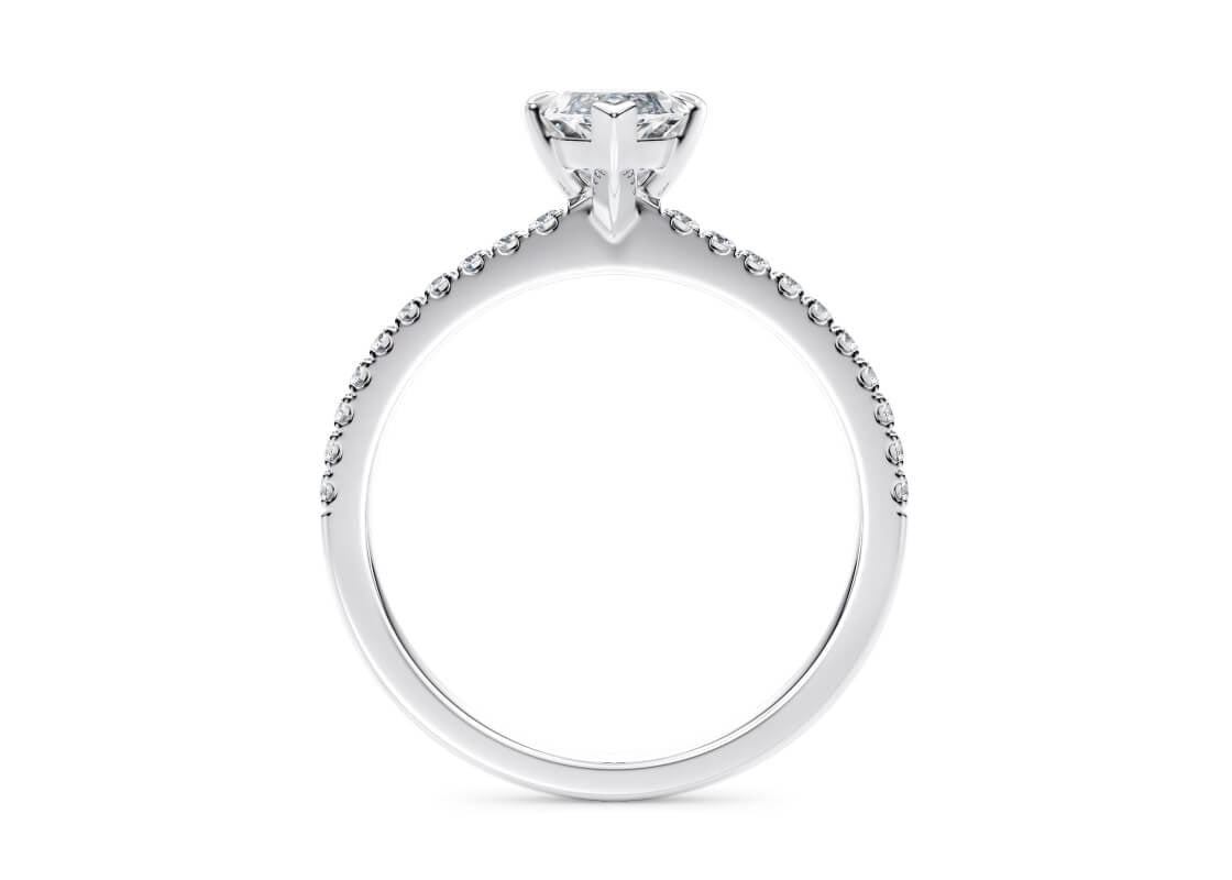 Aria Diamond Band Platinum Marquise Engagement Ring