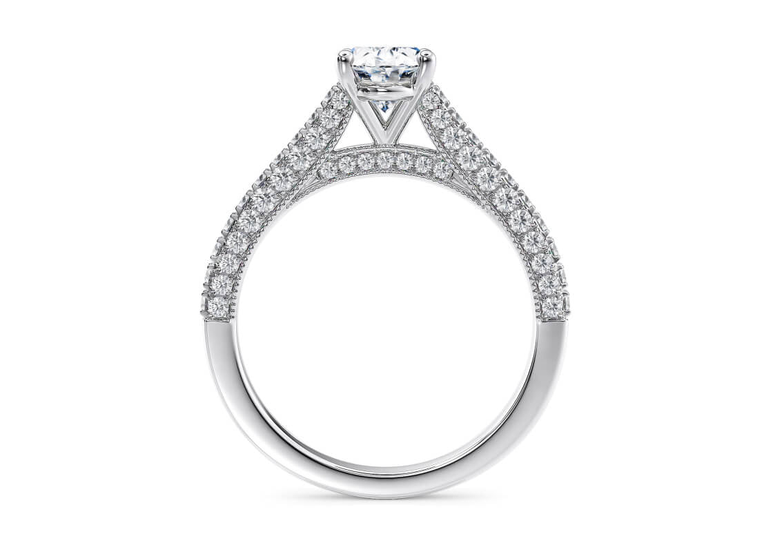 Bloomsbury Vintage Platinum Oval Engagement Ring